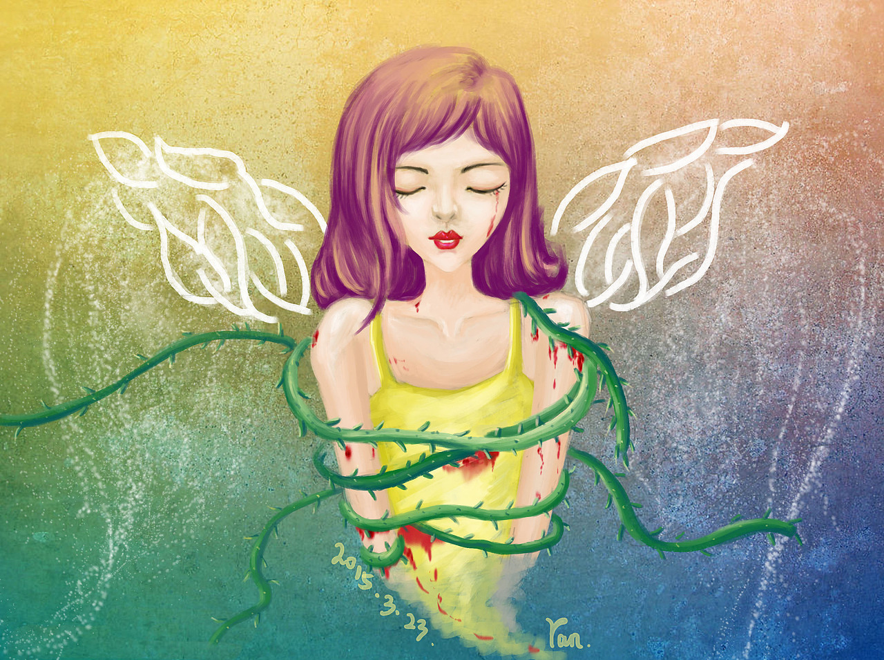 束缚|插画|商业插画|不安分的小低调_原创作品-站酷zcool