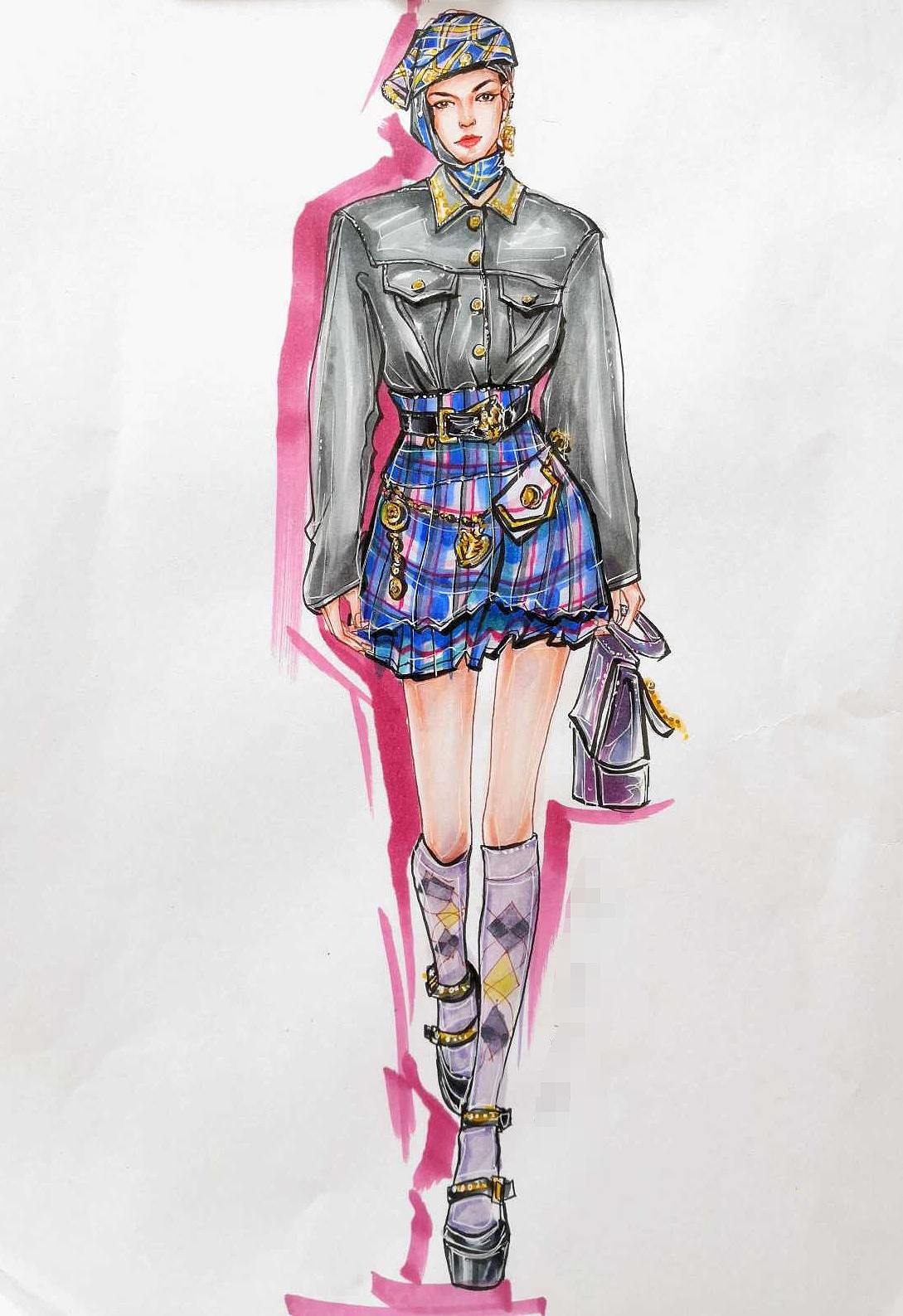 服装效果图手绘（图ZMzA2ODY1NDMy） - 其他服装 - 站酷设计师哼唧大王原创素材 - 站酷ZCOOL