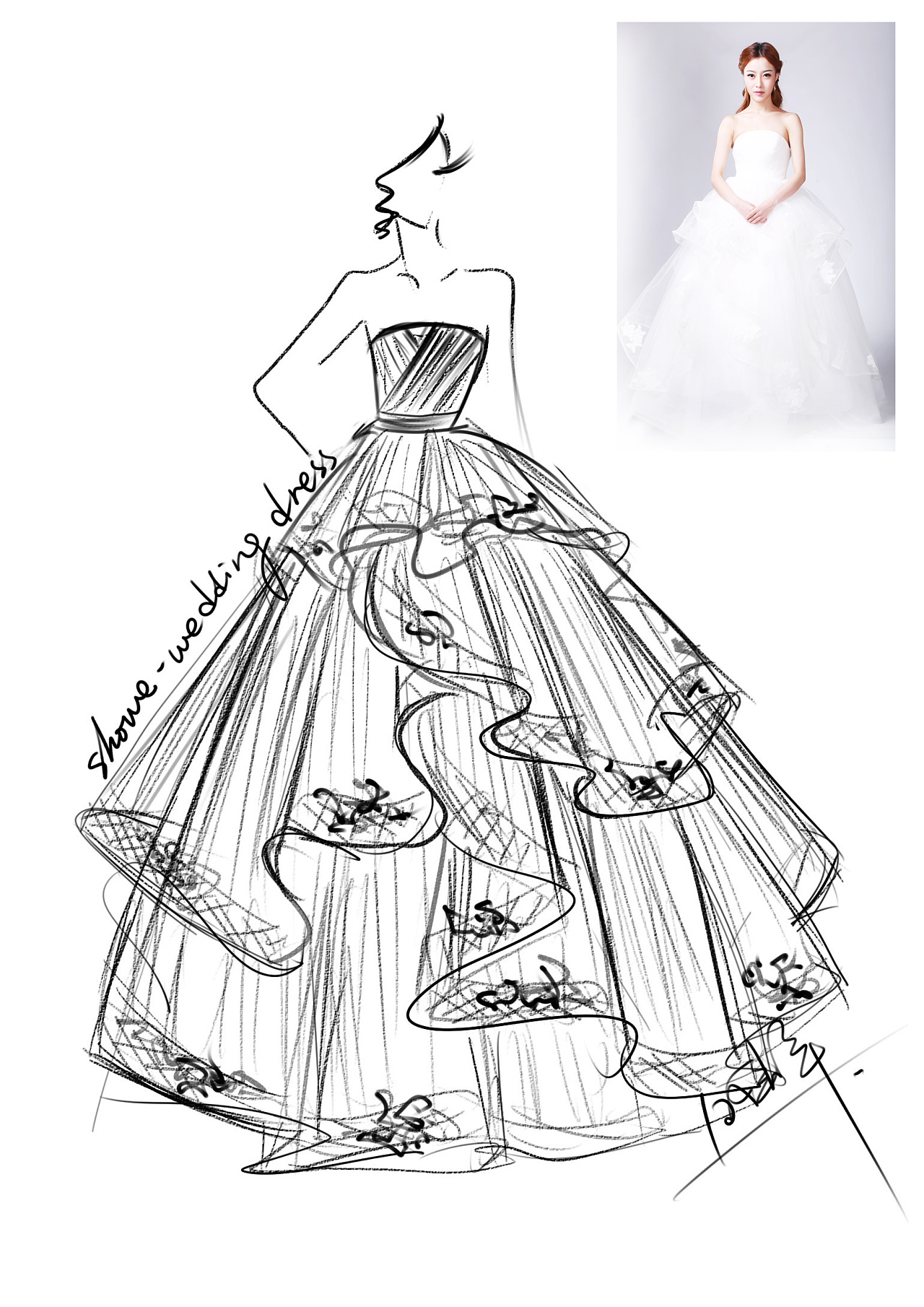 婚纱高跟鞋设计图手稿_高跟鞋设计图铅笔手稿