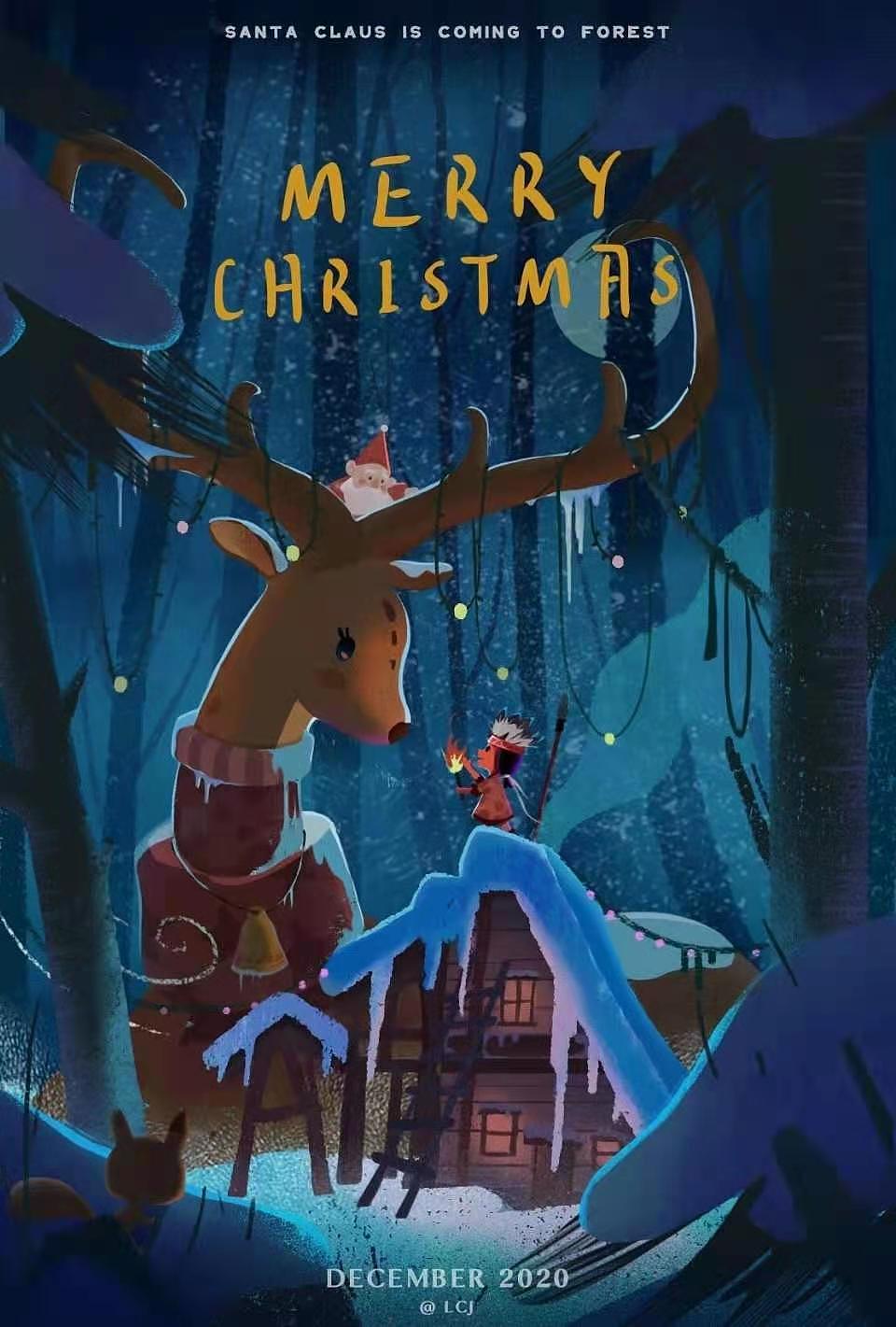 商业插画班-圣诞插画小练习