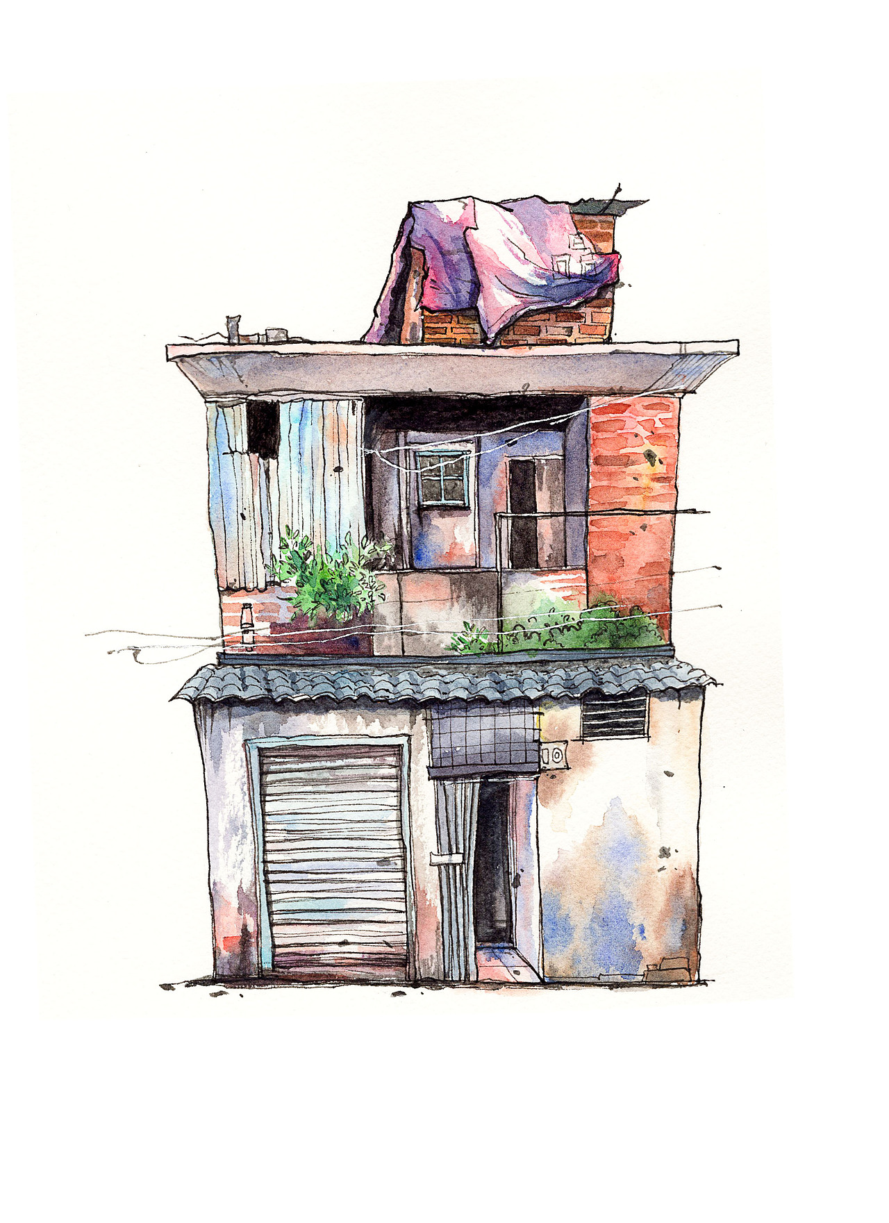 钢笔淡彩（图ZMjUxNDcyMDMy） - 绘画 - 站酷设计师泡影min原创素材 - 站酷ZCOOL