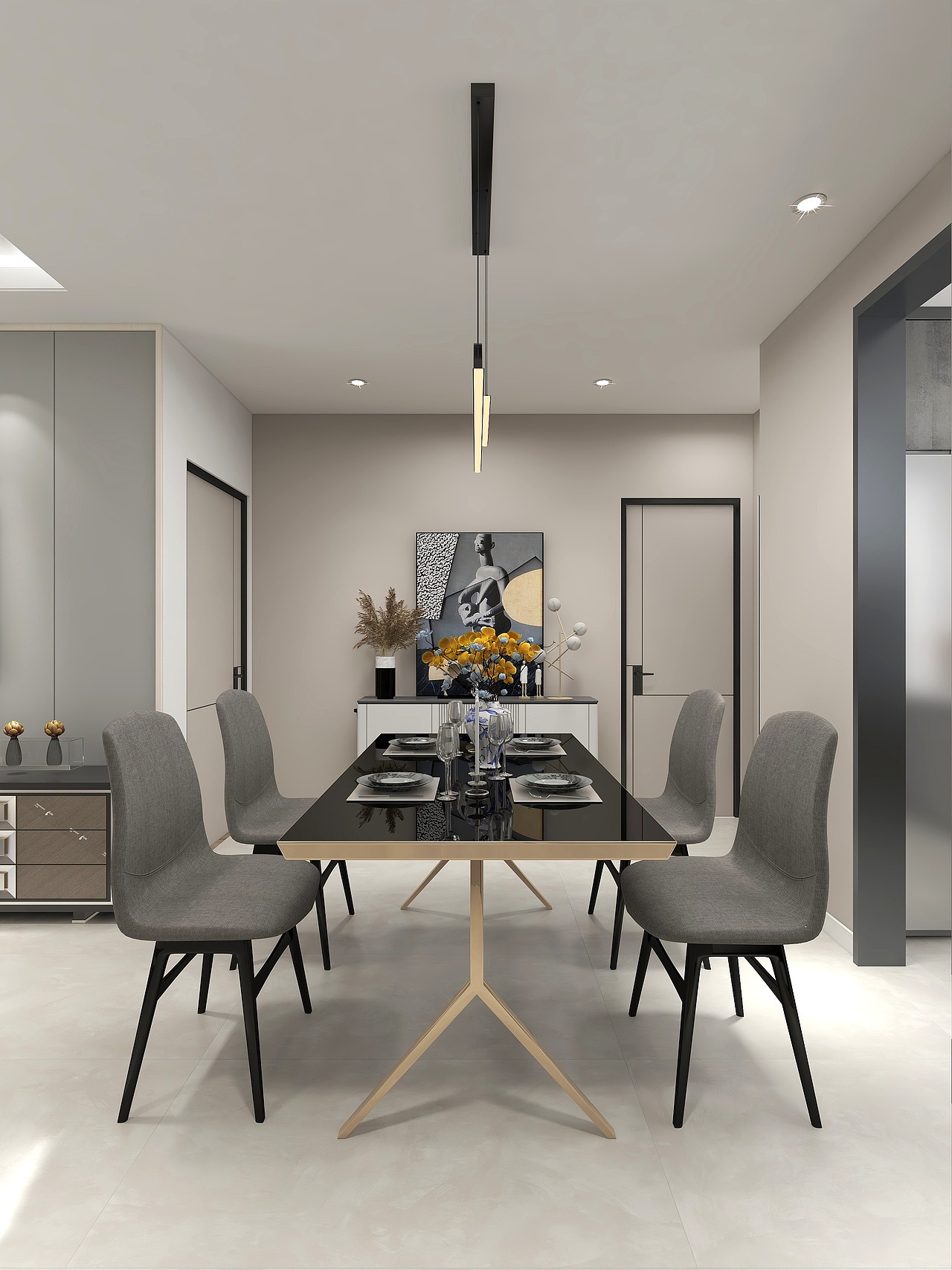 木菲美家4S店-实地花鹤翎3室2厅轻奢风格装修效果图