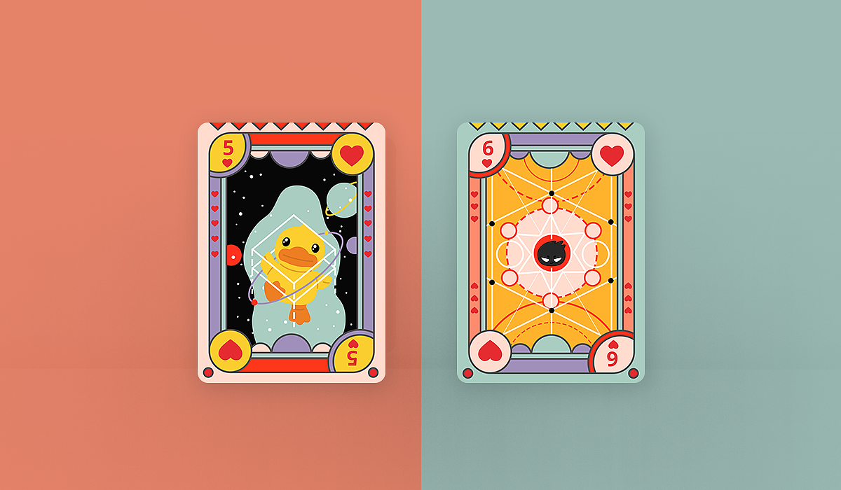 zcool & b.duck联名扑克设计