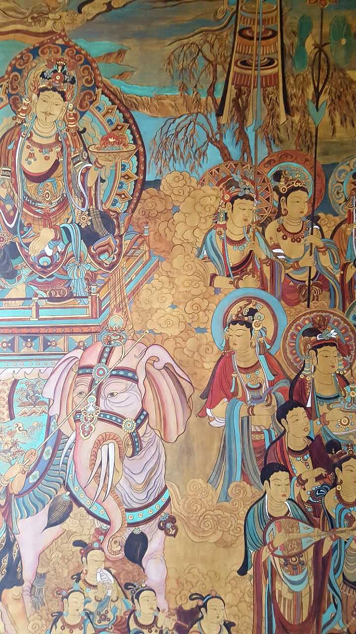 文殊变普贤变近期较大幅作品