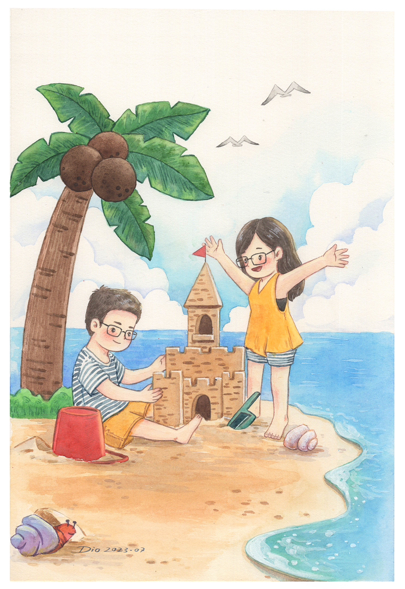 最近的水彩畫（圖ZMzQ3NzMyMTI0） - 商業(yè)插畫 - 站酷設(shè)計(jì)師Dio荻子原創(chuàng)素材 - 站酷ZCOOL