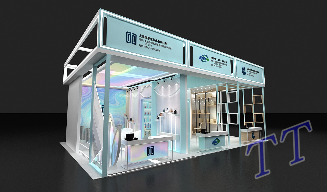 化妆品展位3d效果图|三维|建筑/空间|3d设计联系我 - 原创作品 - 站酷