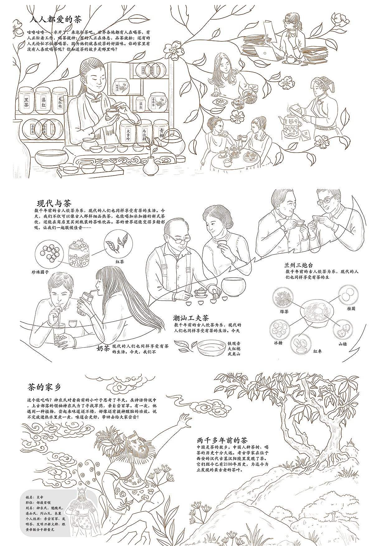 关于茶文化（图ZMjkzMTE4NDYw） - 绘本 - 站酷设计师我的盒子原创素材 - 站酷ZCOOL