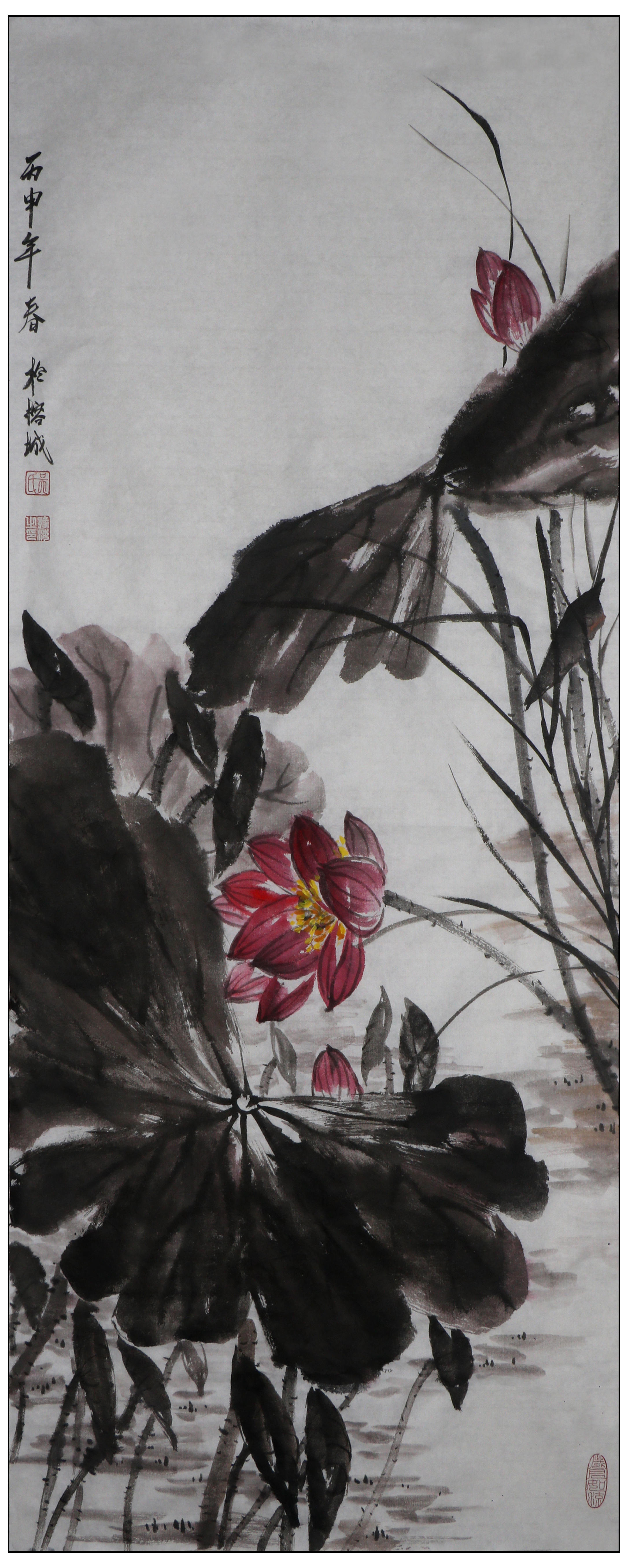 写意荷花|纯艺术|国画|诗云艺坊 - 原创作品 - 站酷 (zcool)