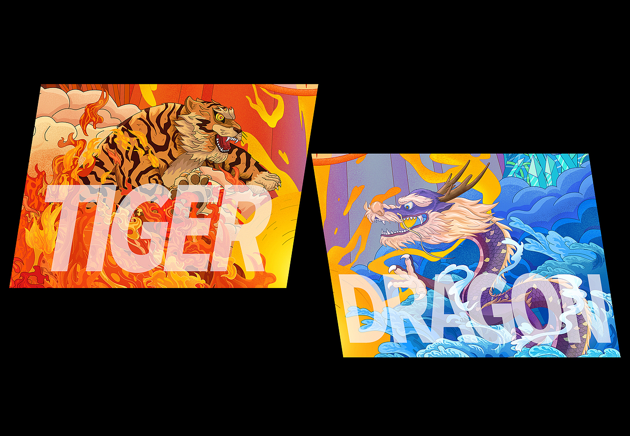 站酷 x 比亚迪 虎啸龙吟（图ZMjkwMjY1MjEy） - 图案 - 站酷设计师哈塔奇原创素材 - 站酷ZCOOL