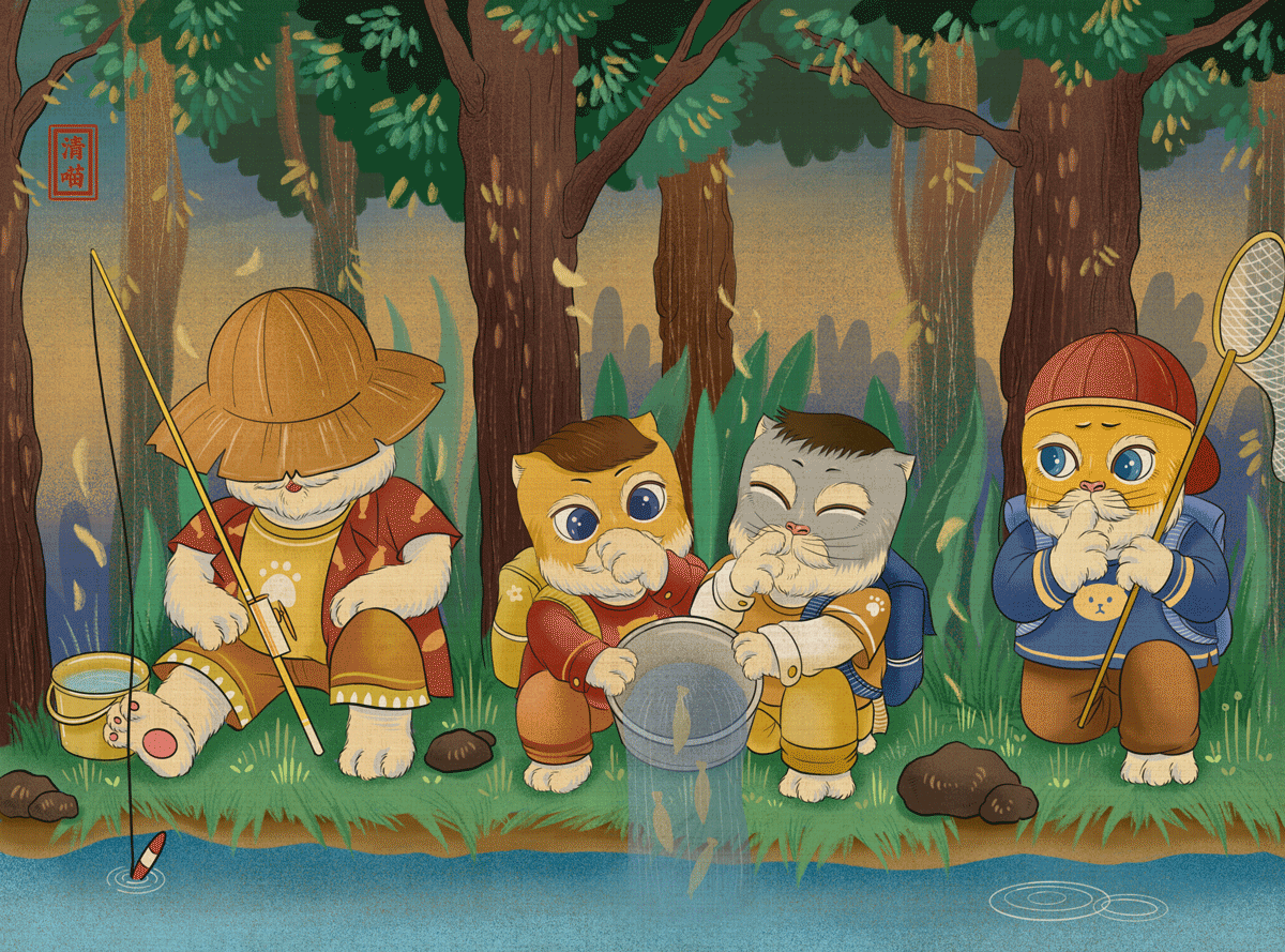 那些年一起做过的喵事（图ZMTY2MDU2NjY4） - 商业插画 - 站酷设计师清喵原创素材 - 站酷ZCOOL