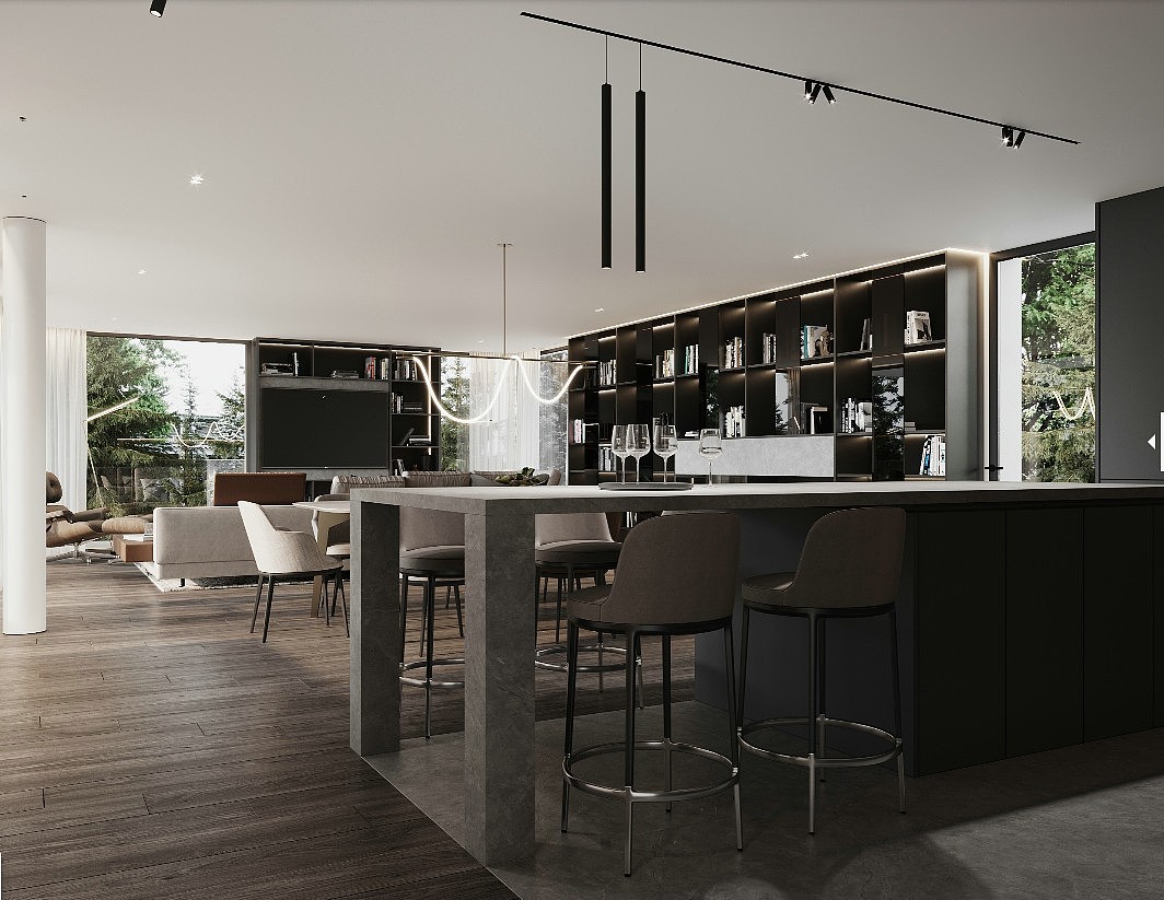 原木与灰色高雅品位