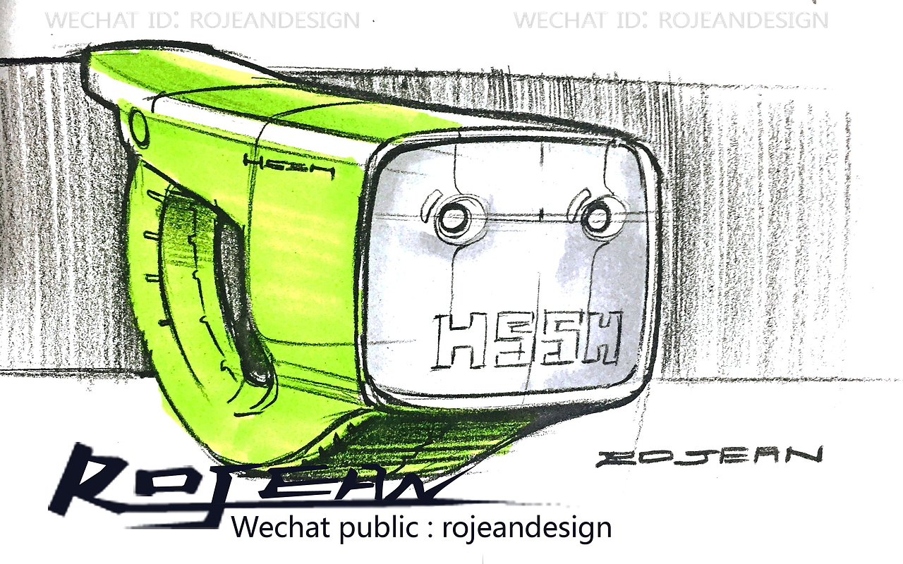电子配件小产品手绘过程