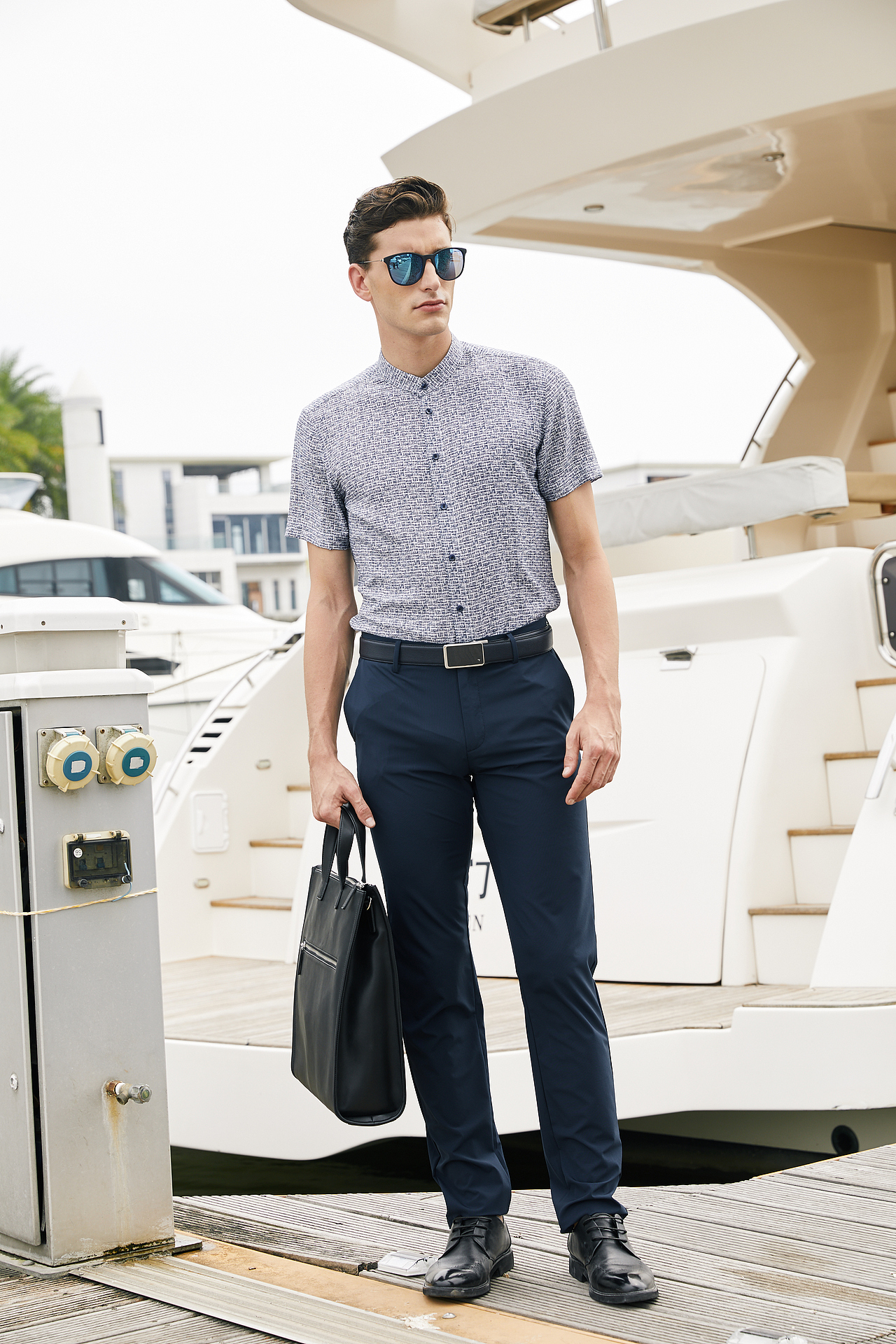 柒牌男装模特外景拍摄