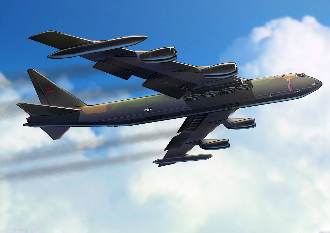 B52“同温层堡垒”战略轰炸机（图ZMjc2MDQ2ODQ=） - 艺术插画 - 站酷设计师pzh8888原创素材 - 站酷ZCOOL