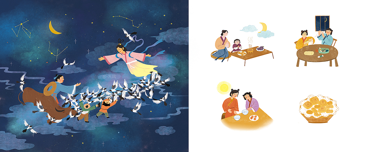 《中国节日》有声书（图ZMzA4NTczNzY0） - 绘本 - 站酷设计师大凤在杭州原创素材 - 站酷ZCOOL