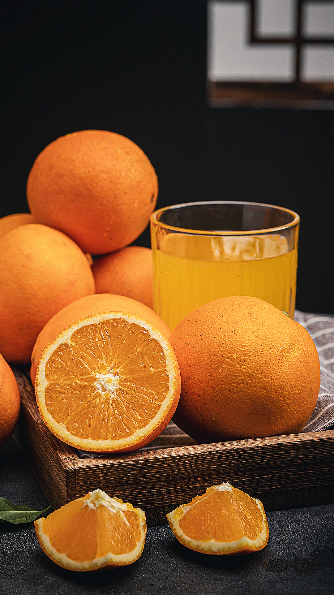 赣州脐橙暗调复古风