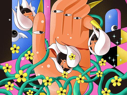 “反噬进化”生态危机插画设计