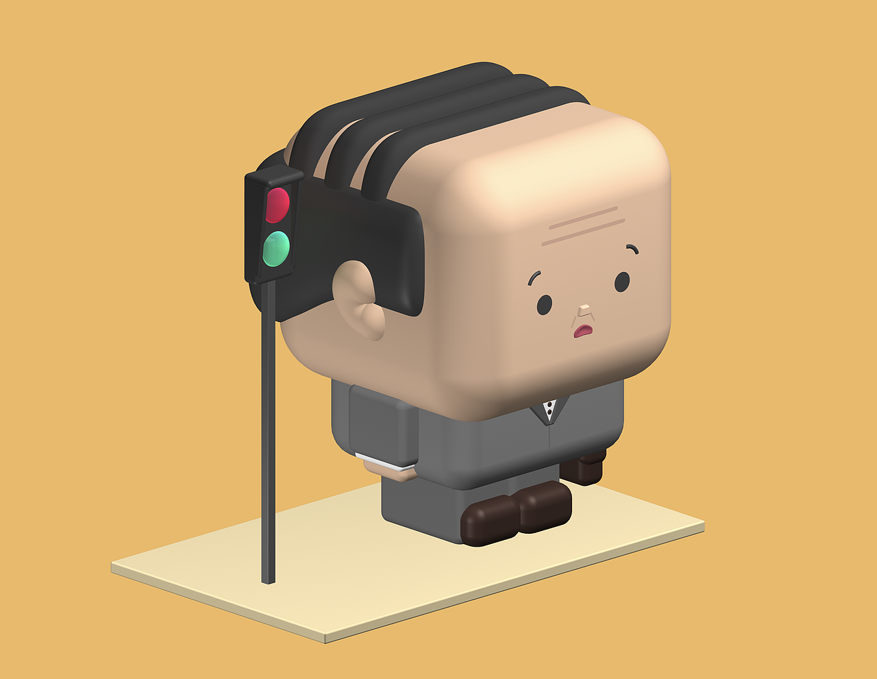 中年社畜在线等灯（图ZMjcyNDIxODgw） - 动画/影视 - 站酷设计师格巨巨原创素材 - 站酷ZCOOL