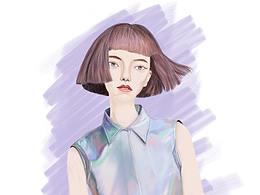 女生人物绘画