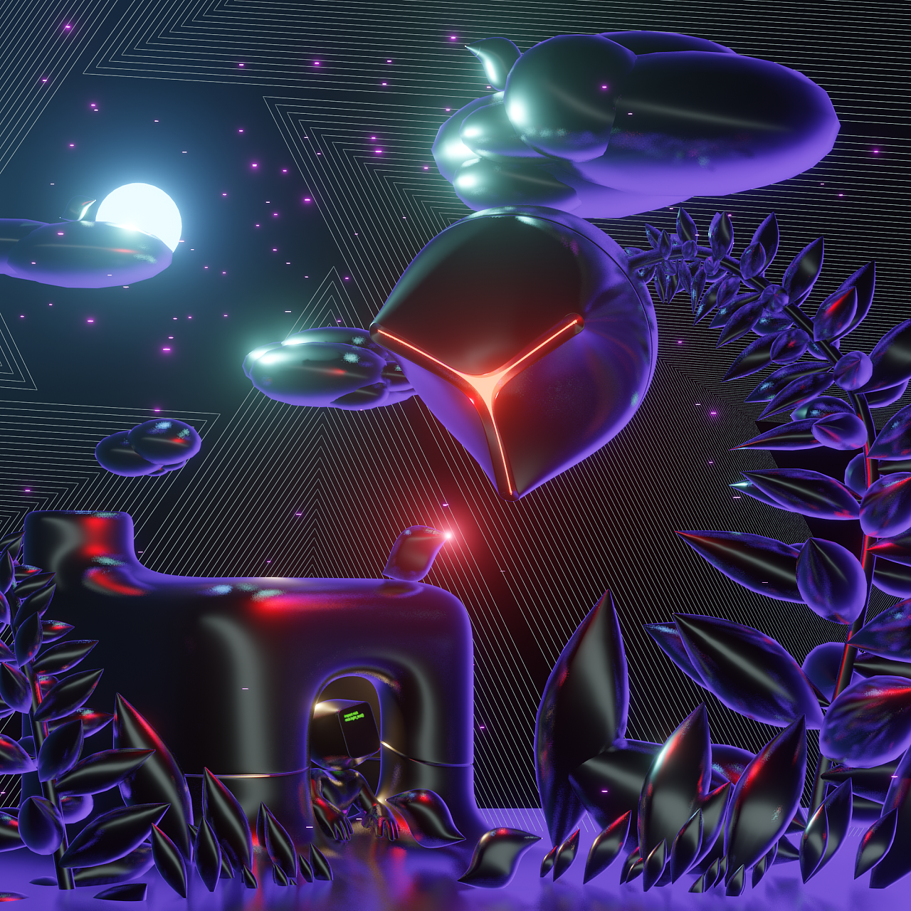 近期blender创作的作品 3d插画