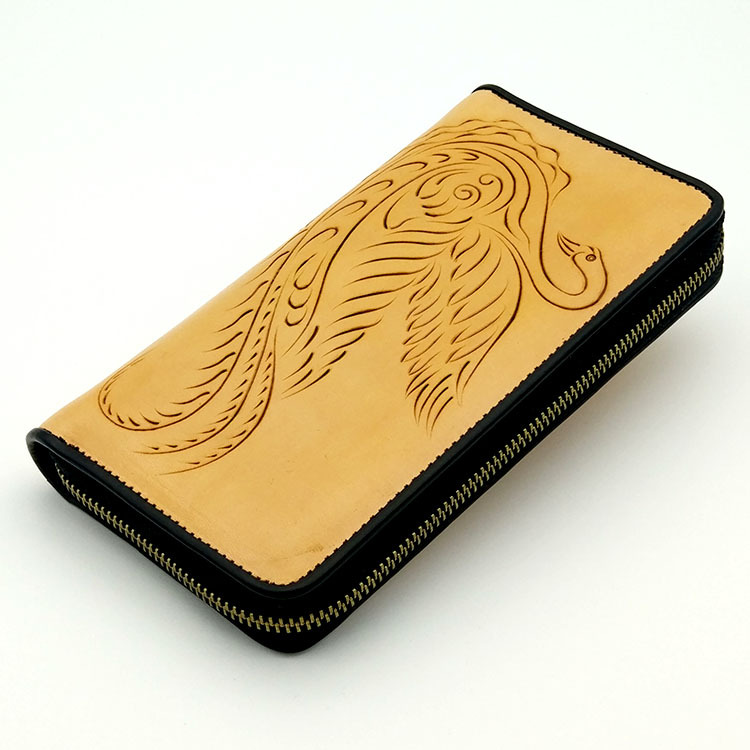 皮雕刀线图案钱包