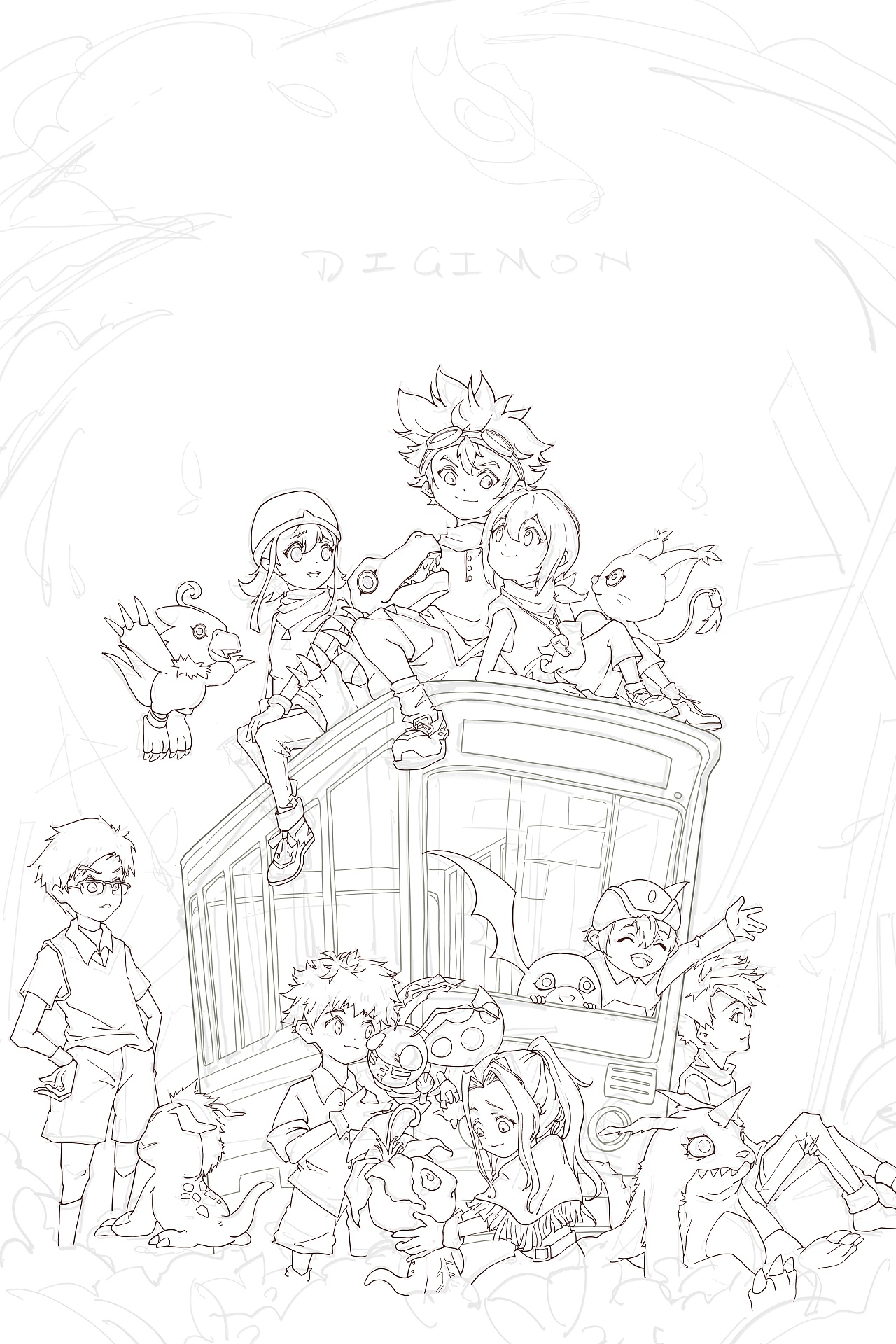 画一张我印象中的数码宝贝|插画|创作习作|尘子chenz - 原创作品