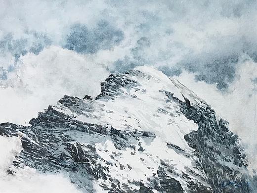 雪山系列（個人主頁-ZMjc2NTAxMDQ=） - 繪畫 - 站酷設計師魯波水彩原創(chuàng)素材 - 站酷ZCOOL