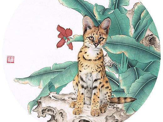 卢芳工笔画菽猫二（个人主页-ZMzYyNTg5NTI=） - 绘画 - 站酷设计师尚美一线原创素材 - 站酷ZCOOL