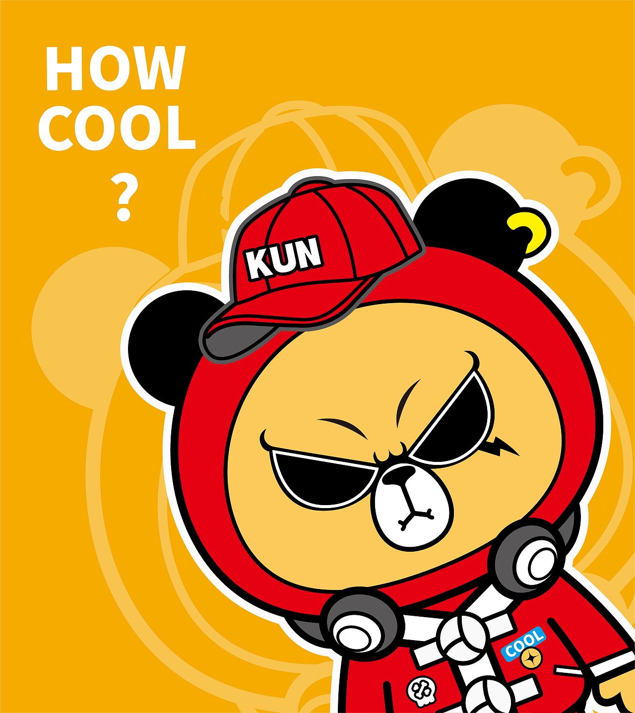 IP形象裝酷熊視覺插畫設(shè)計(jì)（圖ZMjc5NTg3MjY0） - 商業(yè)插畫 - 站酷設(shè)計(jì)師陳小喵ZH原創(chuàng)素材 - 站酷ZCOOL