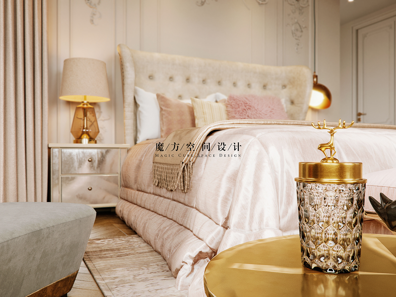 【魔方】法式轻奢•安徽别墅项目（图ZMjA1MjIxMjY0） - 家装设计 - 站酷设计师魔方空间设计原创素材 - 站酷ZCOOL