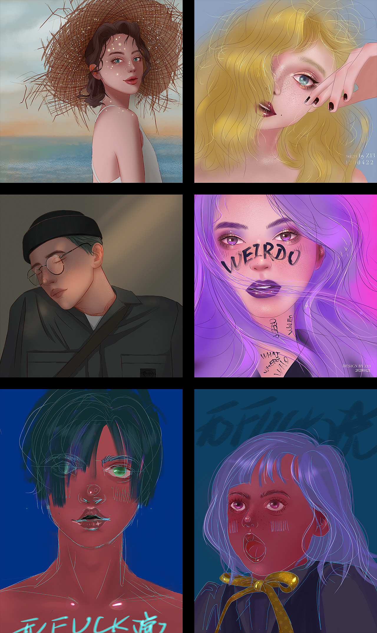 2020指绘合集（图ZMjQ1MjIyMjk2） - 创作习作 - 站酷设计师太丧尸原创素材 - 站酷ZCOOL