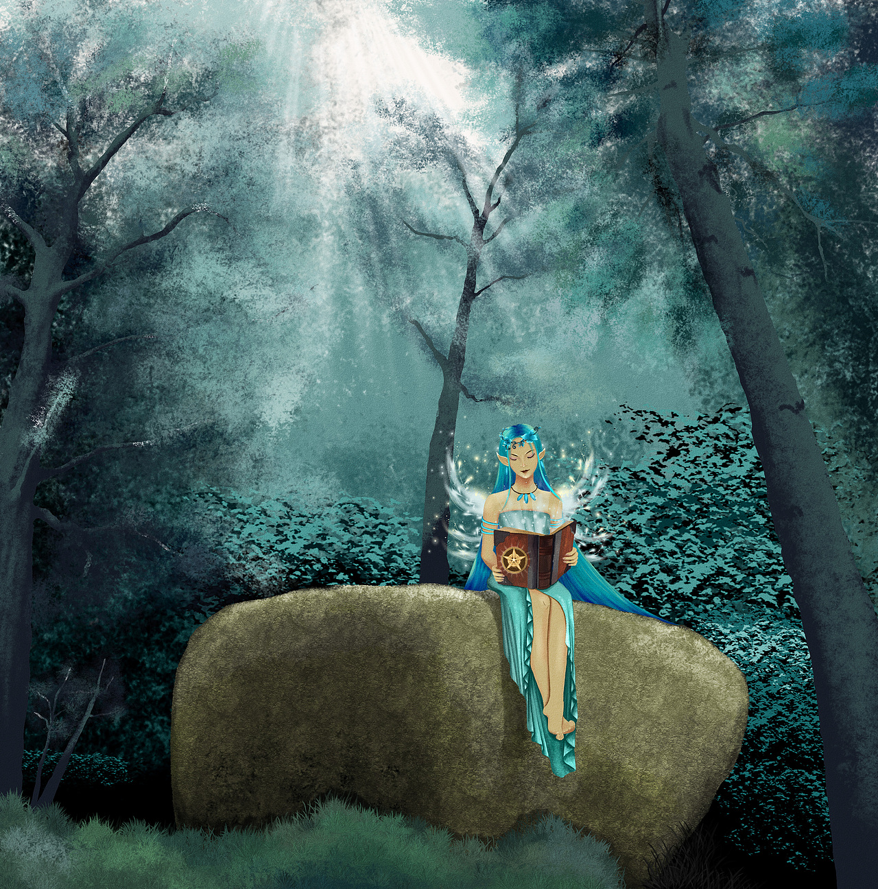 乐划锁屏插画大赏/森林精灵（图ZMjYzNDA0MTcy） - 海报 - 站酷设计师妖唛咪原创素材 - 站酷ZCOOL