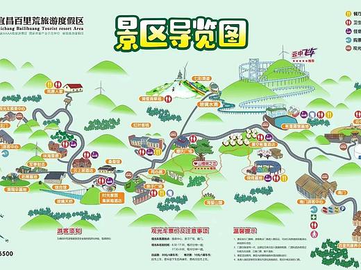 景区导览图，卡通风，写实风武侠手游人物设计