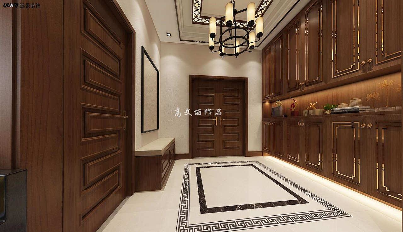 【远景装饰】茶园安纳溪湖别墅装修叠拼新中式风格设计（图ZOTQ3MTYxODg=） - 家装设计 - 站酷设计师重庆远景装饰原创素材 - 站酷ZCOOL