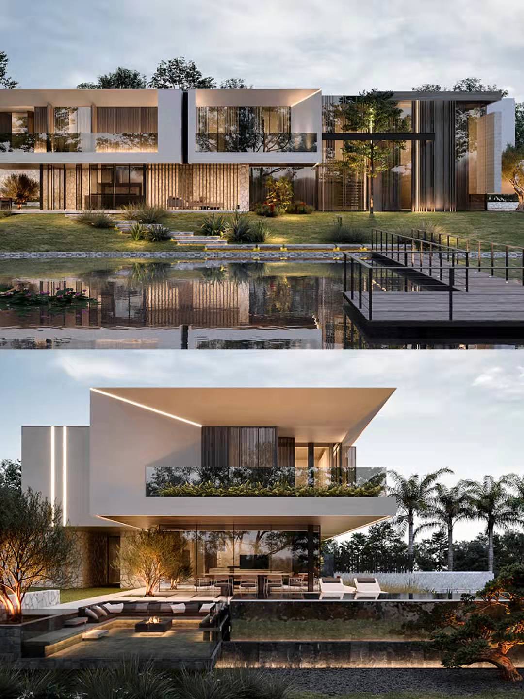 精彩景观搭配的自建别墅设计