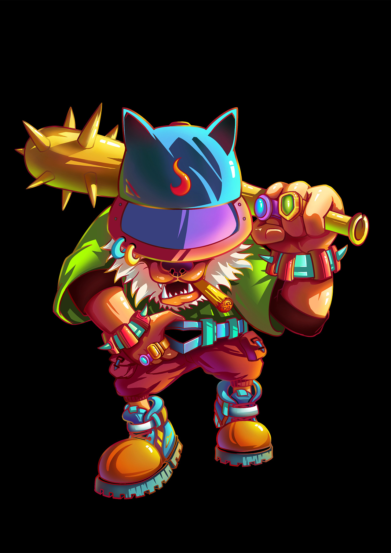 卡通狼王|插画|商业插画|狼本色 - 原创作品 - 站酷 (zcool)