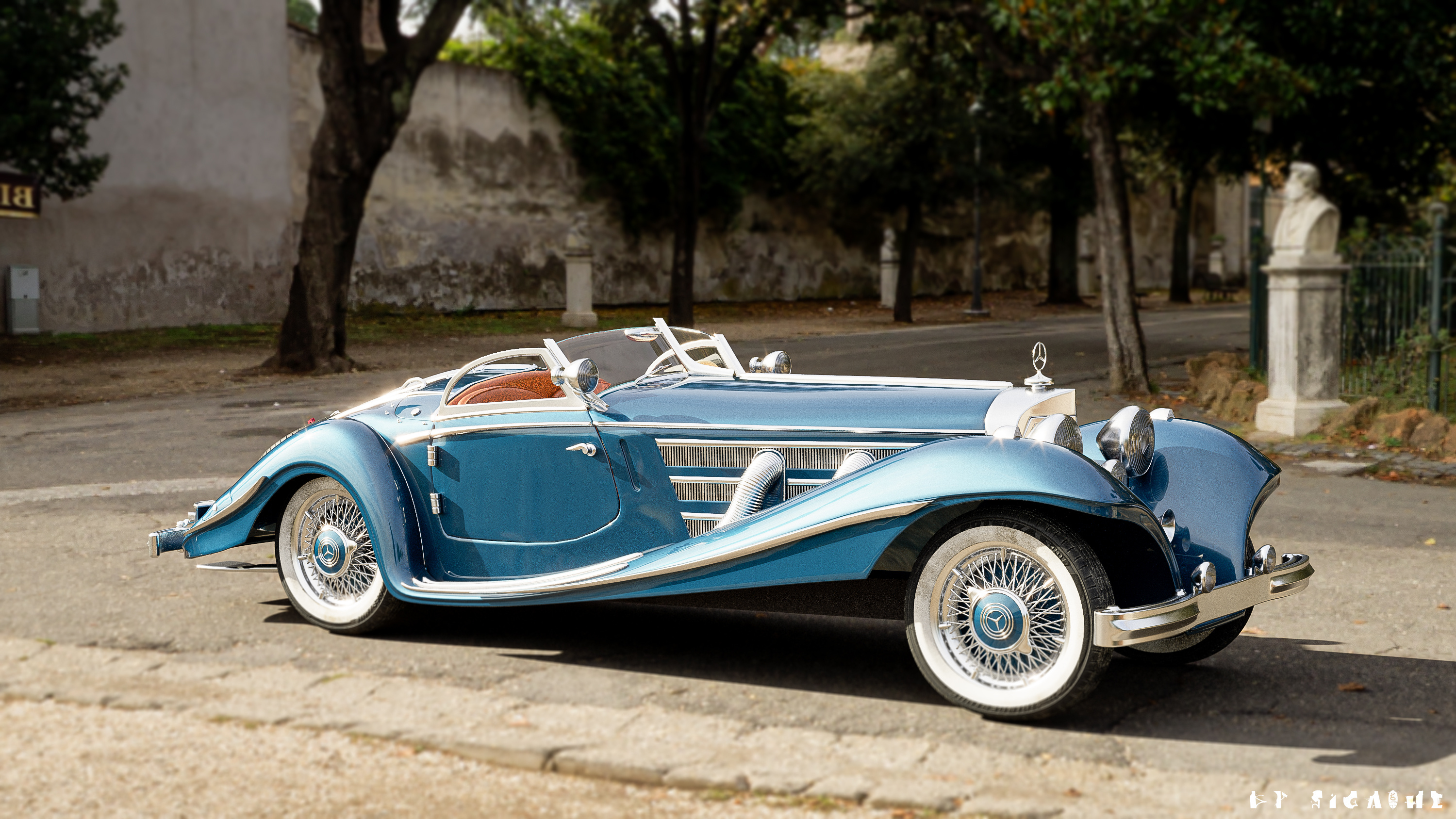 梅赛德斯 - 奔驰500k敞篷跑车的特殊"1936€