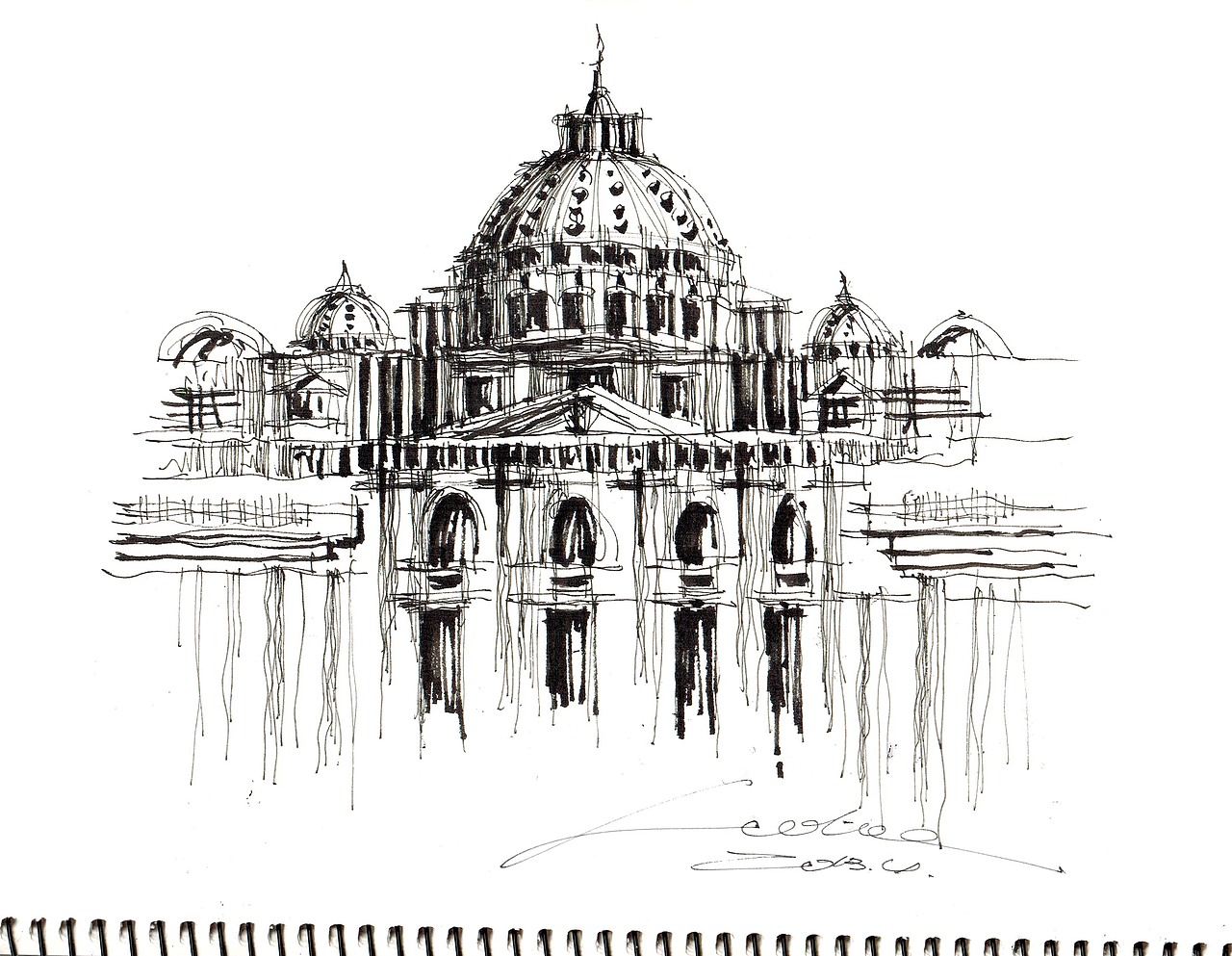 梵蒂冈建筑之行 二（图ZODkzNTU4MA==） - 商业插画 - 站酷设计师LEEZENGRUI原创素材 - 站酷ZCOOL