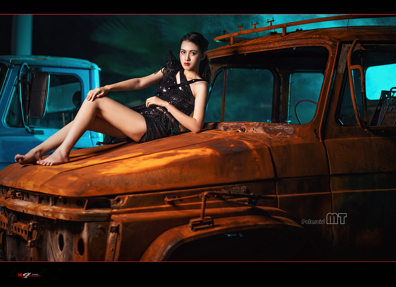 公路夜景人像一组