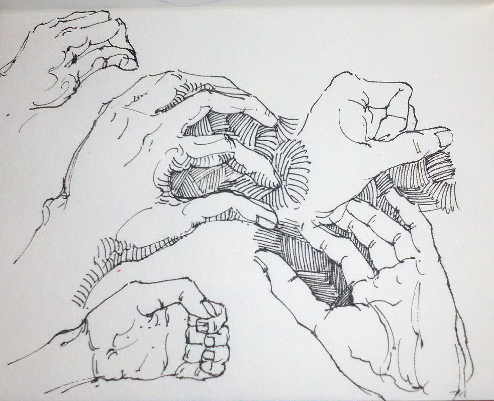 尽管极端无聊,还是不能够放开手去画画,一是担心领导的突然袭击,二是摄像头的监督让人心里发毛。