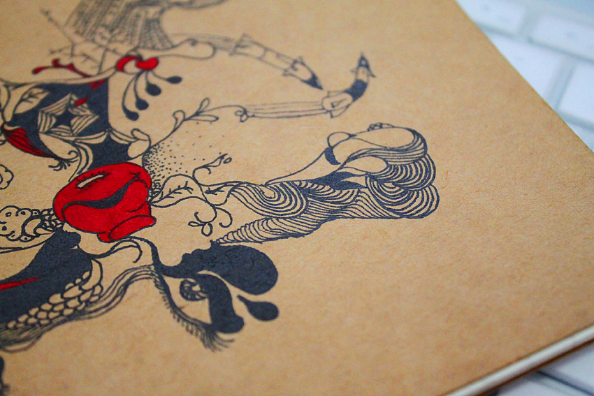 画在记事本子封面上的