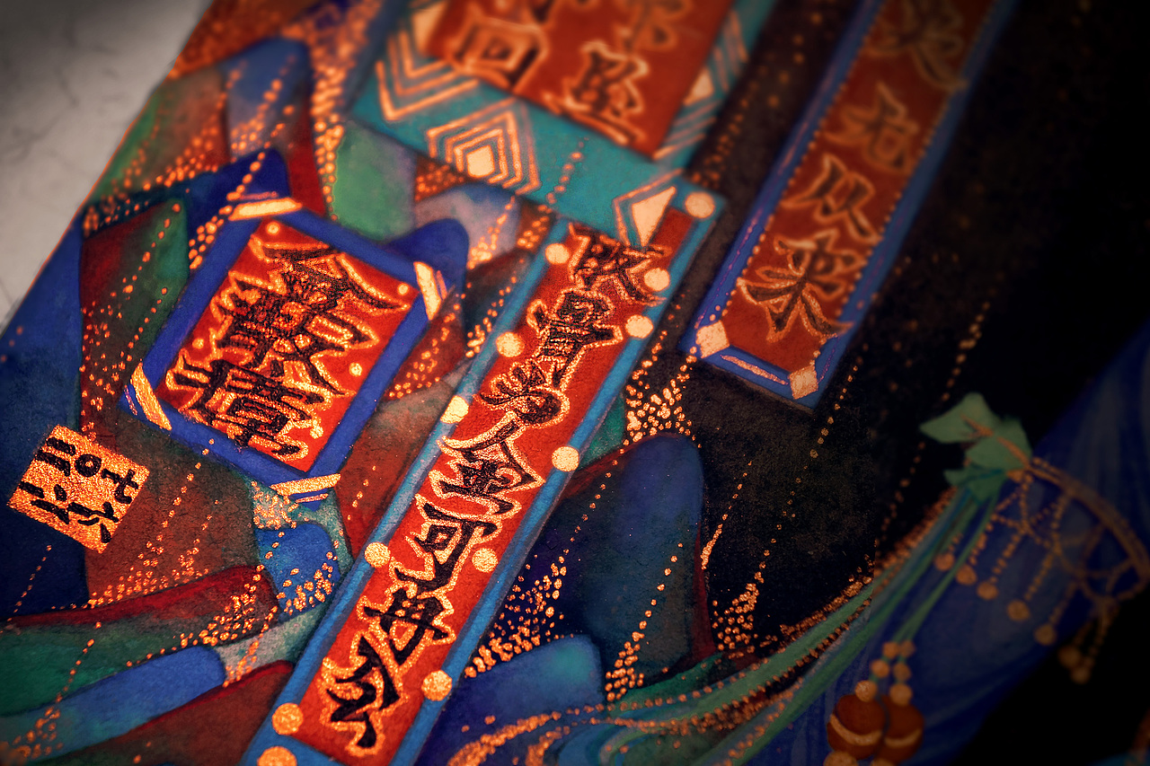 《鹤仙歌.金散瘴》白中南颜彩-人川集（图ZMTAxODA1MTAw） - 艺术插画 - 站酷设计师白中南原创素材 - 站酷ZCOOL