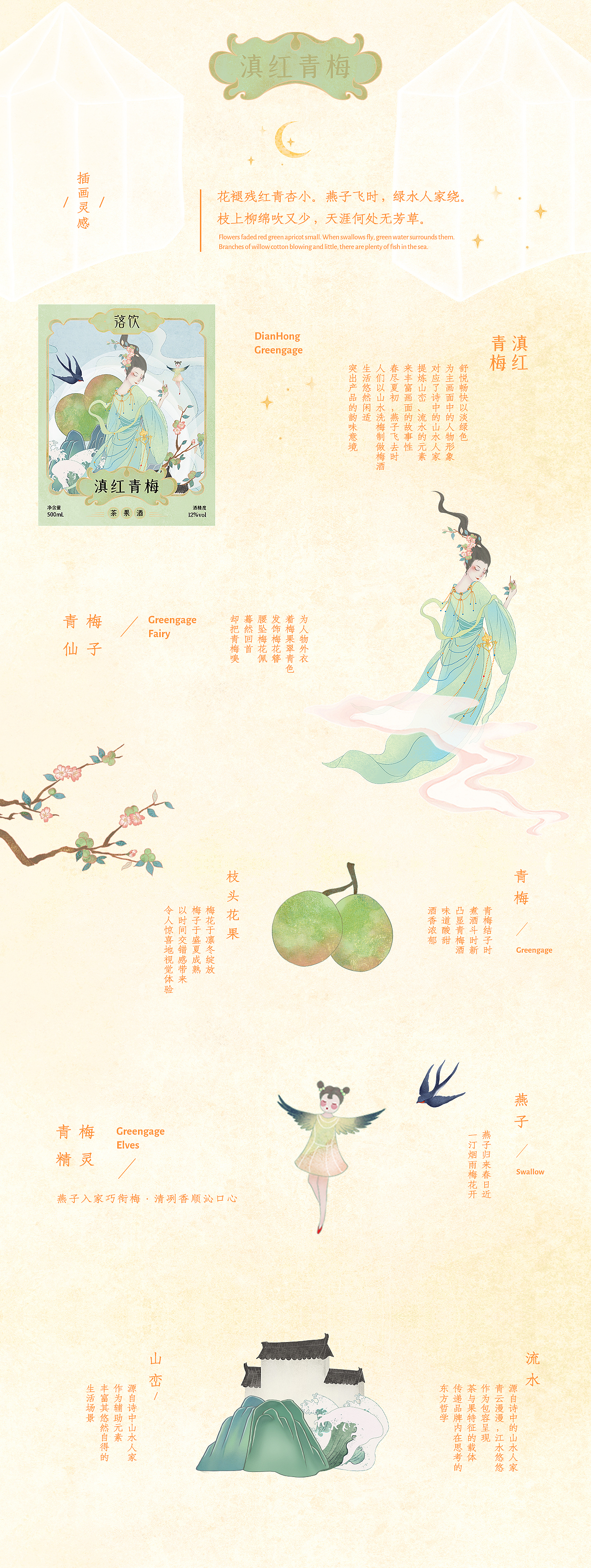 《落饮》茶果酒品牌设计 -「 酒中伊人 」（图ZMjQwMDYzOTQ4） - 品牌 - 站酷设计师你好大海品牌设计原创素材 - 站酷ZCOOL