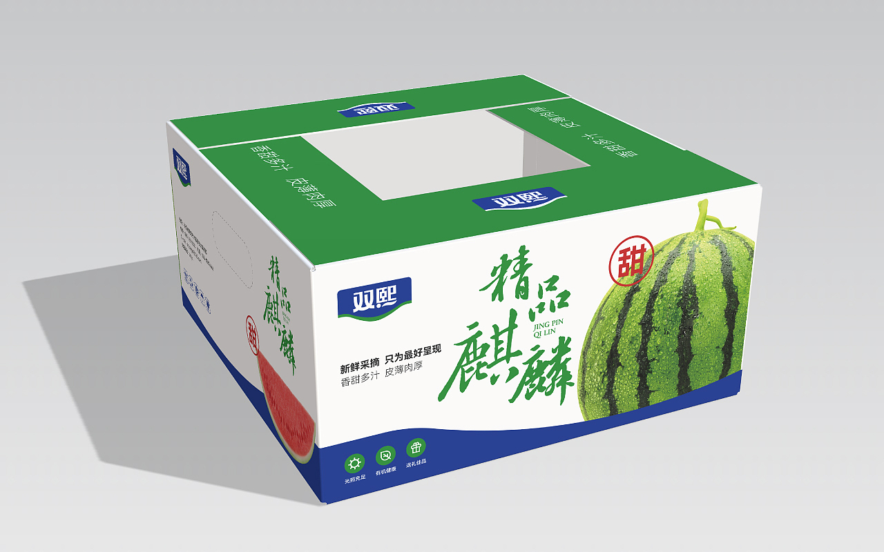 西瓜纸箱设计包装设计水果包装原创设计