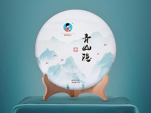 小清新的普洱茶茶饼包装设计