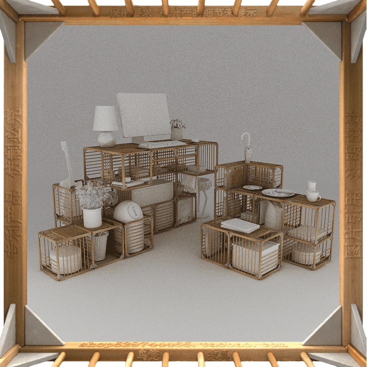 一种模块化组装家具系统--鸟笼家具 竹 建筑结构模型（图ZMTEwMDQ3NjA0） - 生活用品 - 站酷设计师鸟笼家具原创素材 - 站酷ZCOOL
