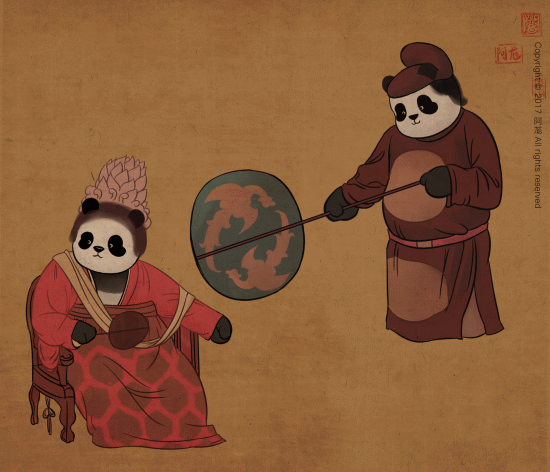 【每日一gif合集九】滚滚中国画（81-90）（图ZODQ5ODAxMjQ=） - 艺术插画 - 站酷设计师阿尨原创素材 - 站酷ZCOOL