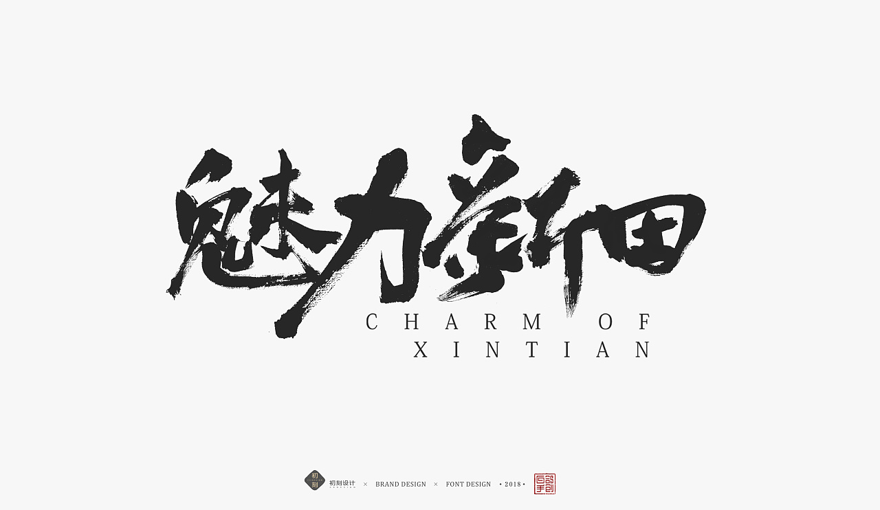 魅力新田宣传片的片名篇章字体设计08白鸽手创