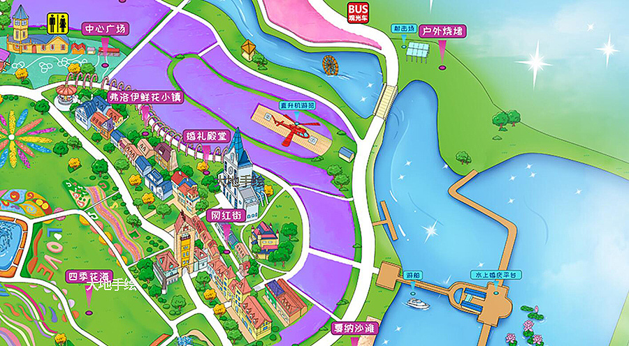 武汉花博汇新版手绘地图出街啦超级受欢迎