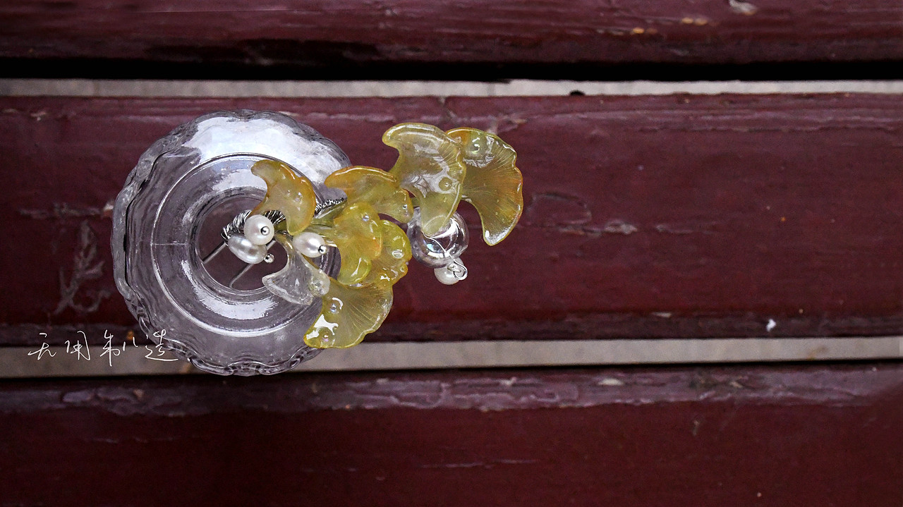 热缩片银杏发簪（图ZMjI2OTM0Mzc2） - 首饰设计 - 站酷设计师无用工厂原创素材 - 站酷ZCOOL